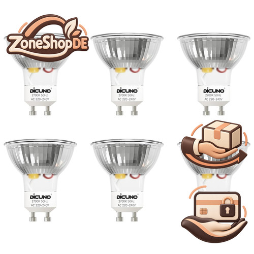 Dicuno gu10 led lampen - led, 5w
