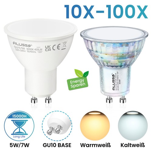 100x gu10 led - 7w,