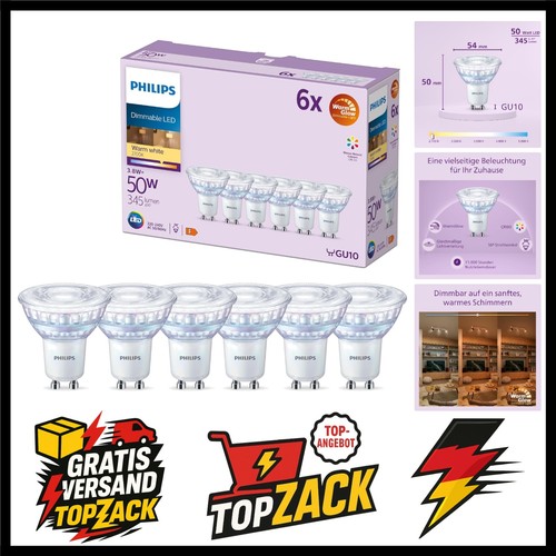 Led lampe gu10 - gu10,, 6er-pack,