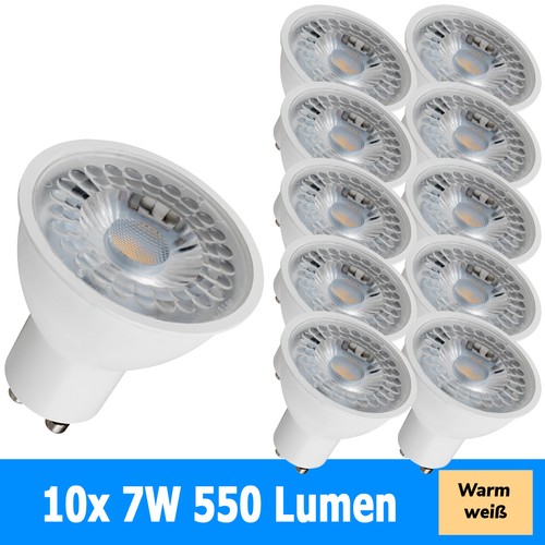 10x gu10 led strahler lampe - gu10, 7w