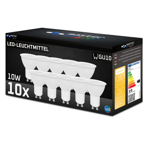10er set masterled gu10 led - masterled,