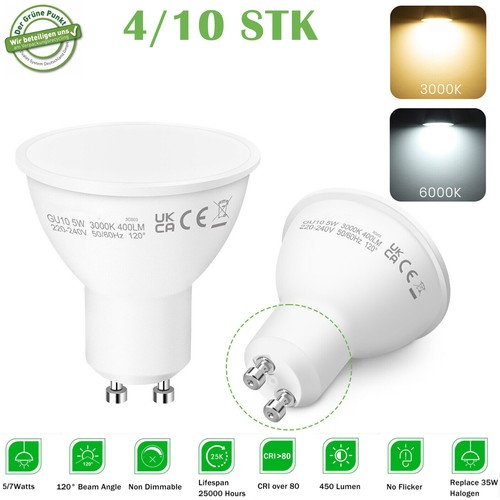 10x gu10 led glühbirne - led, 5w