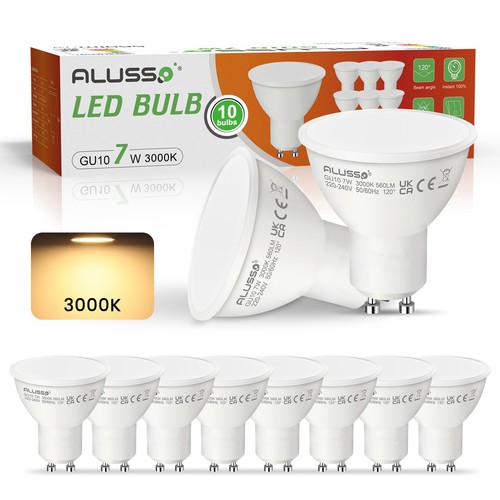 10x gu10 led spot - led, 7w