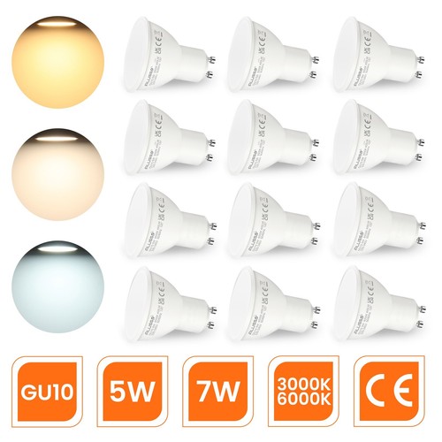 10x gu10 led birnen - 10x, 7w=70w